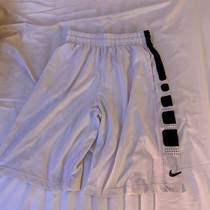Nike basketball shorts, white